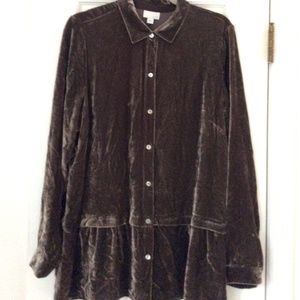 J Jill crushed velvet top  medium